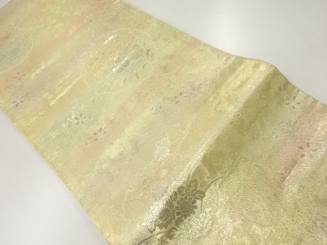 JAPANESE FUKURO OBI / WOVEN FLORAL PLANTS